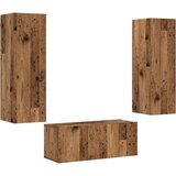  3-dijelni zidni set TV ormarić konstruirano drvo | shoptok.hr