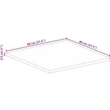 Stolna ploča 80x80x2,5 cm četvrtasta od masivnog drva bagrema | shoptok.hr