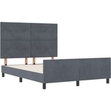  Temno sivo žametno posteljno ogrodje 140x190 cm, (22049514) | Shoptok.si