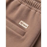 Ombre Unisex sweat shorts with drawstring waistband - brown Cene