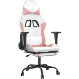  Masažni igralni stol z oporo za noge Bela in roza umetno usnje, (21152323) | Shoptok.si