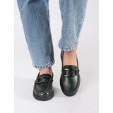 Sergio Leone Dark green loafers on a platform | Shoptok.si