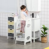 HOMCOM Montessori stolp z nastavljivo višino v 3 nivojih, lesen otroški učni stolp, otroška lestev bela, (20755490) Cene
