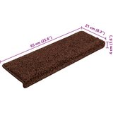  Prostirke za stepenice 10 kom 65x21x4 cm smeđe pravokutne rubove | shoptok.hr
