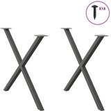  Noge za blagovaonski stol u obliku slova X, 2 kom, antracit, 90 x (72-73) cm, čelik | shoptok.hr