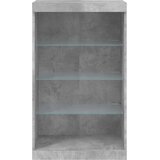  Komoda s LED svjetlima siva boja betona 60,5x37x100 cm | shoptok.hr