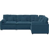  Modularna sofa s jastucima, plava baršunasta | shoptok.hr