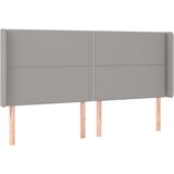 Maison Chic Vzglavna omarica - Nočna omarica - Posteljna omarica z ušesi svetlo sivo 203x16x118/128 cm blago, (21708777) Cene