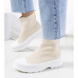 Gemre Beige Mickey High-Top Sneakers | Shoptok.si