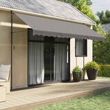 Tenda na uvlačenje antracit 400 x 150 cm od tkanine i čelika | shoptok.hr