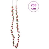  Božićni cvjetni vijenci 6 kom s proljetnim ružama crveni 250 cm | shoptok.hr
