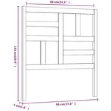  Posteljno vzglavje sivo 96x4x104 cm trdna borovina, (20646828) | Shoptok.si