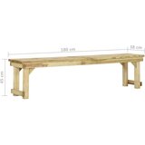 vidaXL vrtna klop 180 cm impregnirana borovina | Shoptok.si