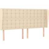  Vzglavje z ušesi krem 183x23x118/128 cm blago | Shoptok.si