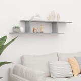  Stenska TV polica betonsko siva 125x18x23 cm iverna plošča, (20765130) | Shoptok.si