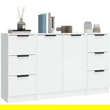  Komoda 3 kosi bel inženirski les, (20654861) | Shoptok.si