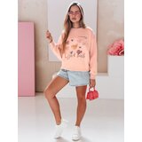 DStreet Bluza damska oversize z sercami PINKNOTE różowa | Shoptok.si