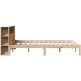 vidaXL Krevet s regalom za knjige bez madraca 120x190 cm od borovine | shoptok.hr