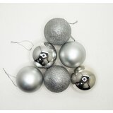 Home deco plastična kuglica/ srebrna 6 cm 24 kom | shoptok.hr