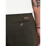 Ombre Men's REGULAR FIT chino pants with fine texture - dark green | shoptok.hr
