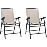 Maison Chic Zložljivi Vrtni Stoli - Stol za vrti 2 kosa blago krem JS2669, (21876588) | Shoptok.si