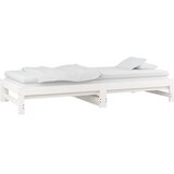  Dnevni ležaj na izvlačenje bijeli 2x(90x200)cm masivna borovina | shoptok.hr