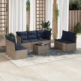 vidaXL 8-dijelni set vrtnih sofa od poliratana s jastucima sivi | shoptok.hr