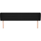  Vzglavje z ušesi črno 163x23x78/88 cm blago, (20938792) | Shoptok.si
