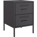  The Living Store Nočna omarica črna 36x39x50,5 cm jeklo - Nočna Omarica, (21497502) | Shoptok.si