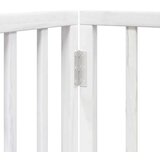 vidaXL Ograda za pse z vrati zložljiva 6 panelov bela 480 cm les | Shoptok.si