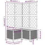  Vrtna sadilica s rešetkom bijela 80 x 80 x 136 cm PP | shoptok.hr