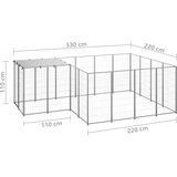  Kavez za pse srebrni 6,05 m² čelični | Eponuda.com