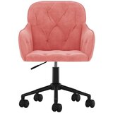  Okretna uredska stolica ružičasta baršunasta Ružičasti | shoptok.hr