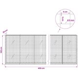  Gabion s 5 mm žicom i mrežom 5x5 cm 450x20x100 cm | shoptok.hr