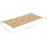  Blazina za vrtno klop bež 120x(50+50)x7 cm oxford tkanina, (20623195) | Shoptok.si