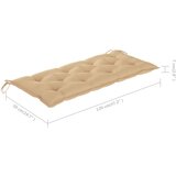  Jastuci za vrtnu klupu 2 kom bež 120x50x7 cm tkanine Oxford | shoptok.hr