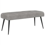  Klupa s gumbastim tkanjem Svjetlosiva 110 x 40 x 46 cm Baršun | shoptok.hr