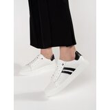 GOODIN White openwork sneakers made of natural leather | shoptok.hr