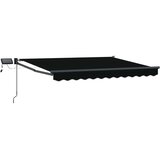 Ručna zlačivna tenda s LED diodama Crna 3 x 2 5 m - Antracit Crna 3 x 2 5 m Cijene