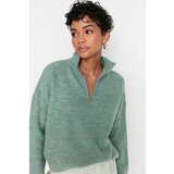 Trendyol mint Zippered Knitwear Sweater | ePonuda.com