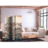  Paravan - Stormy Ocean - High Waves in Brown and Navy Colors on a Beige Background in Vintage Style 135x172 Jednostrani Cijene