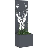 vidaXL Vrtni Sadič s Dekorativnom Pločom Antracit 50 x 140 cm | shoptok.hr