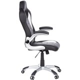 MID.YOU Gaming Stol Game Sport, Črna, Bela, Siva | Shoptok.si