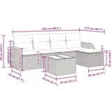 vidaXL 6-dijelni set vrtnih sofa od poliratana s jastucima smeđi | shoptok.hr