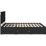  Okvir za krevet Crna 160 x 200 cm Inženjersko Drvo - Crna 160 x 200 cm | shoptok.hr