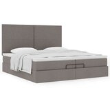  Otomanski okvir kreveta s madracima smeđesivi 200x200cm tkanine | shoptok.hr