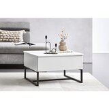 Livetastic klubska miza, 70/60/40,5-65,5 cm črna, bela | Shoptok.si