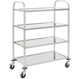  Kuhinjska kolica s 4 razine od nehrđajućeg čelika 107x55x125 cm | shoptok.hr