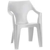 stolica dante pvc niski naslon 57X57X79 bela