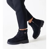 Gemre Black eco-suede platform ankle boots Leonora | shoptok.hr